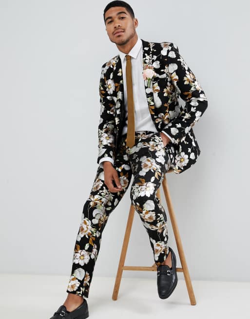 Asos mens floral blazer sale