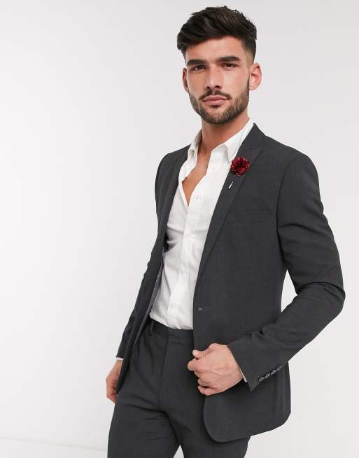 Asos on sale charcoal suit