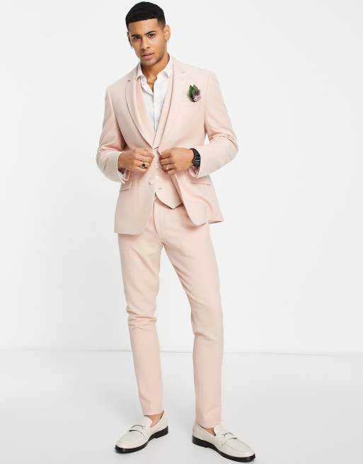 Dusky pink 2025 jacket for wedding