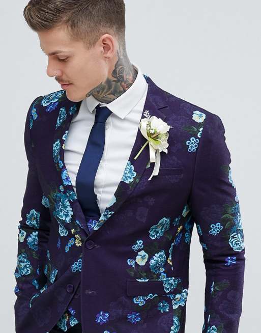 Asos floral outlet suit jacket