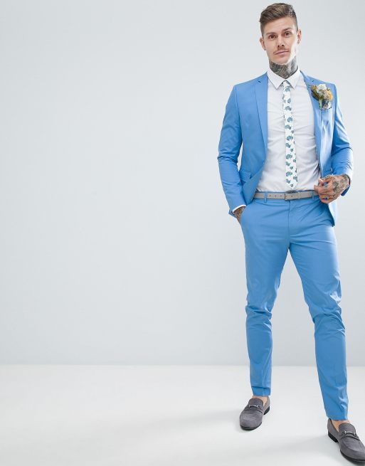 Light blue sales suit asos