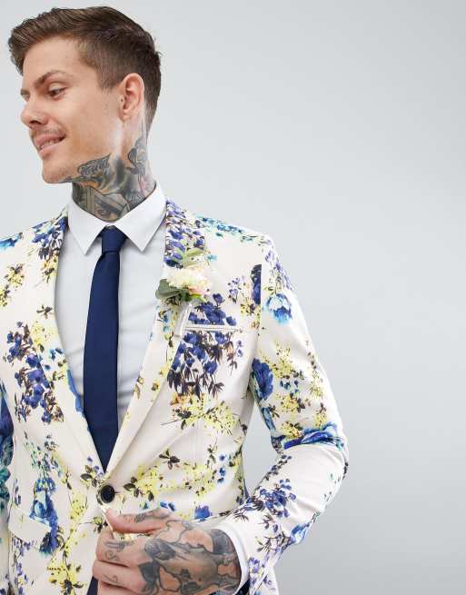 Asos floral clearance suit jacket