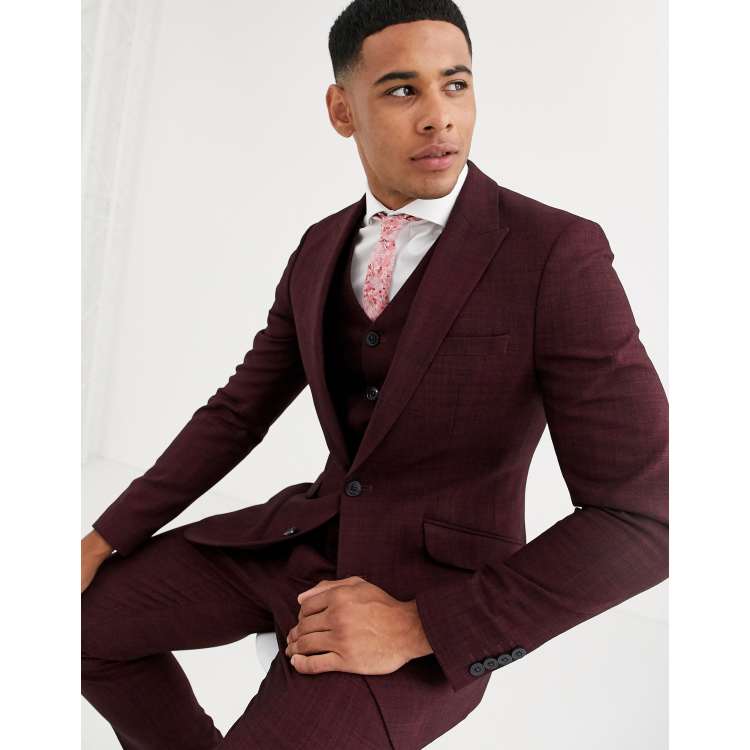 Wine colored store suit jacket