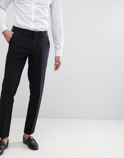 ASOS DESIGN slim suit pants in black