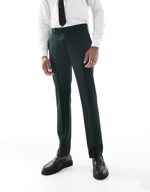 ASOS DESIGN Wedding skinny suit pants in green
