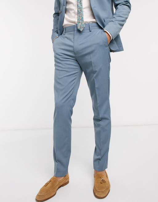 ASOS DESIGN wedding skinny suit in soft blue, 2 of 2