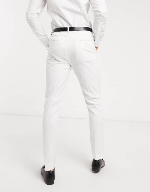 White dress shop pants skinny