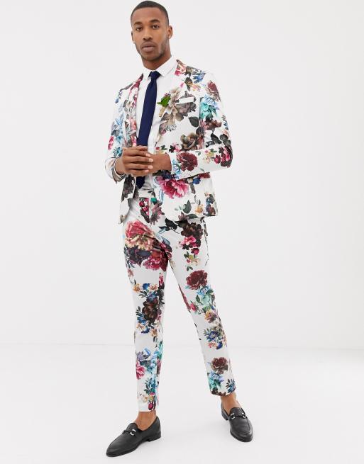 Asos mens hot sale floral suit