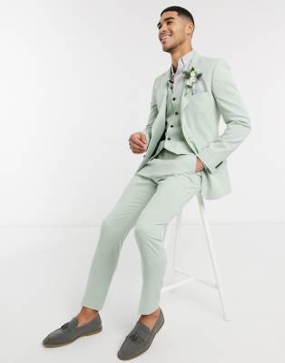 asos mint green suit