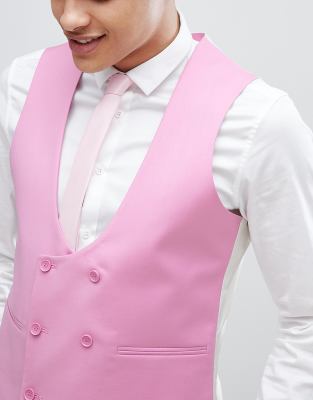 pink waistcoat wedding