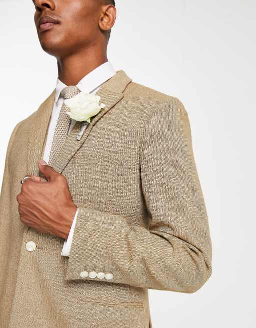 Camel on sale tweed blazer