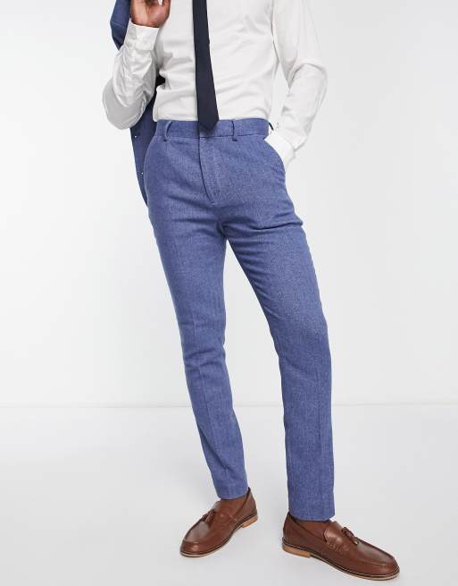 Skinny Light Blue Suit Trousers