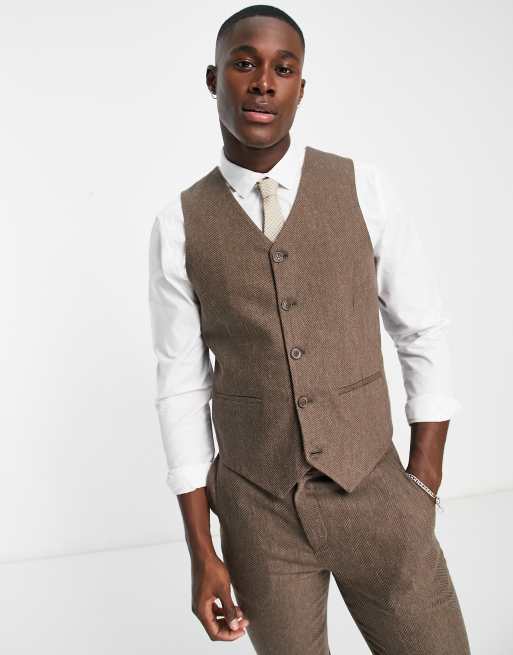 Herringbone jacket and outlet waistcoat