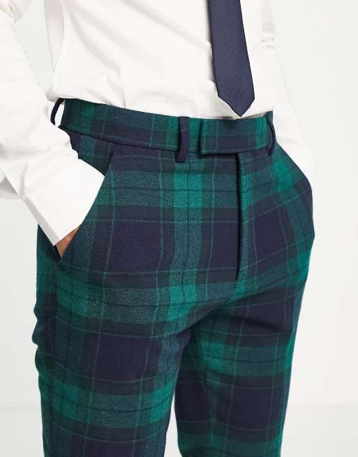 Asos tartan best sale trousers mens