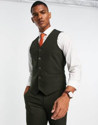 ASOS DESIGN jersey suit suit vest in black