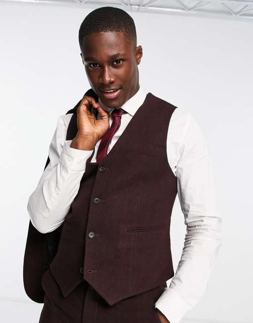 Red on sale wool waistcoat