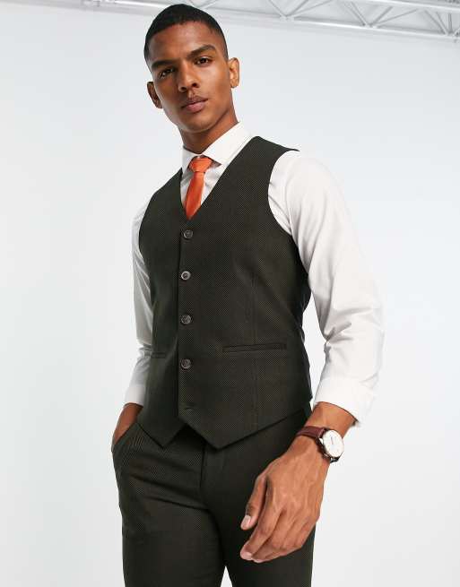 Green 2025 wool waistcoat