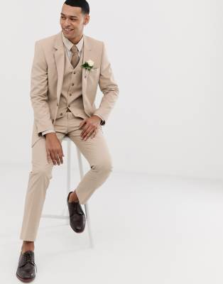 camel wedding suit