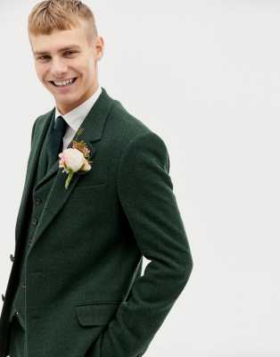 wool green suit