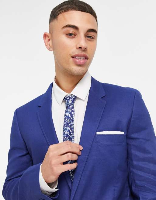 Asos royal blue suit deals