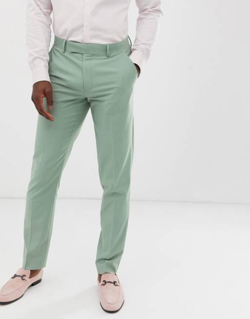 Pantalon costume vert homme new arrivals