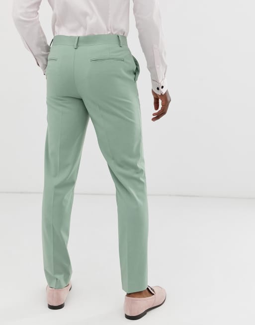 Pantalon costume vert discount homme