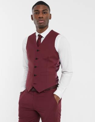 Men's Fur Lined Quilted Monogram Vest - Burgundy – Platini Fashion