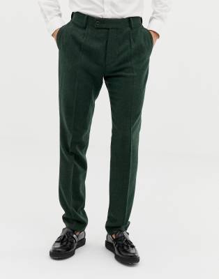 green suit trousers
