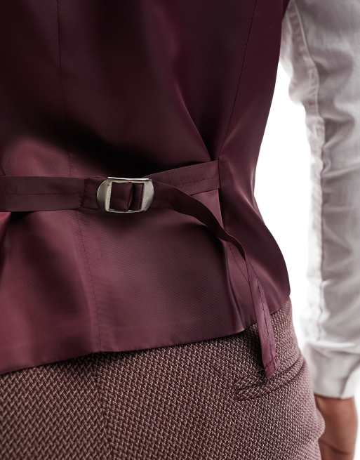 Burgundy waistcoat outlet next