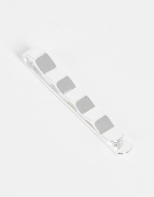 ASOS DESIGN ASOS DESIGN wedding slim tie bar in silver tone