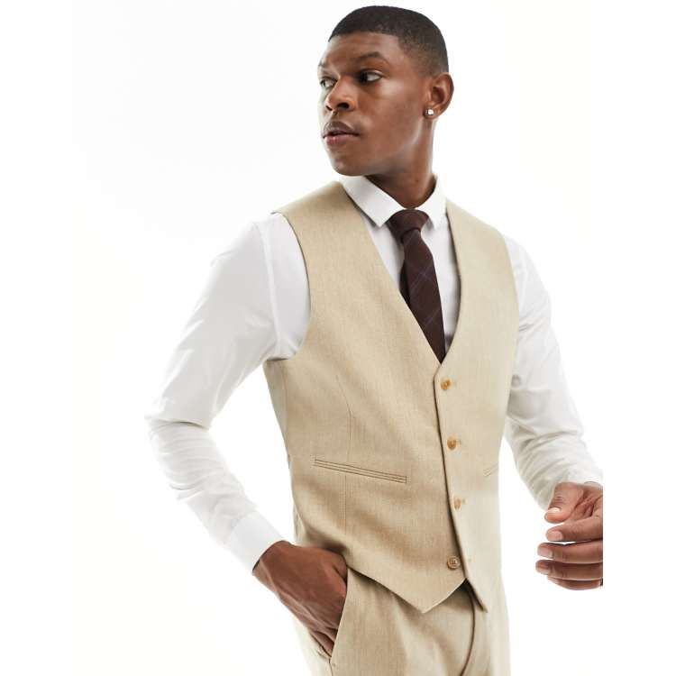 Beige suit sale vest