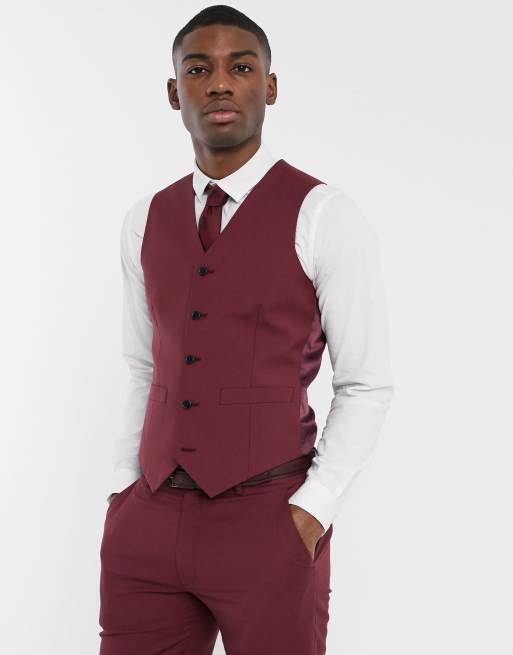 ASOS DESIGN wedding - Smal kostuum in bordeauxrood, 4 van 4