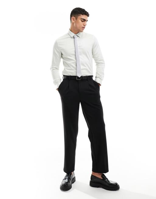 ASOS DESIGN Wedding - Smal satinskjorte i elfenbenshvid , 2 af 4
