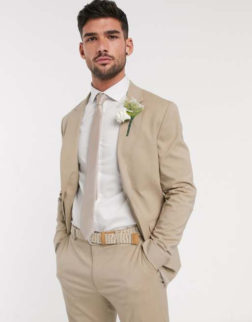 ASOS DESIGN Wedding – Stenfärgad kostym med smal passform, 2 av 3