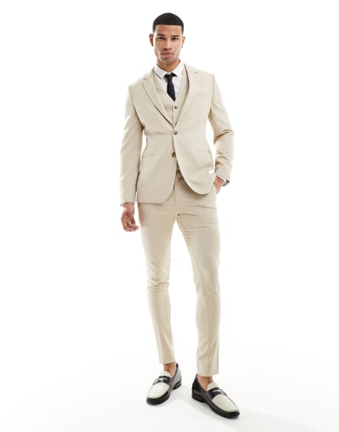 ASOS DESIGN Wedding – Stenfärgad kavaj med smal passform - view 1