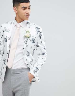 white floral print to wedding