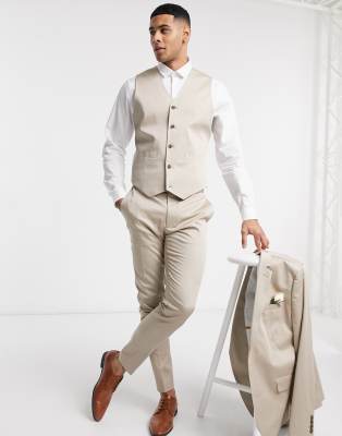 cream waistcoat and trousers