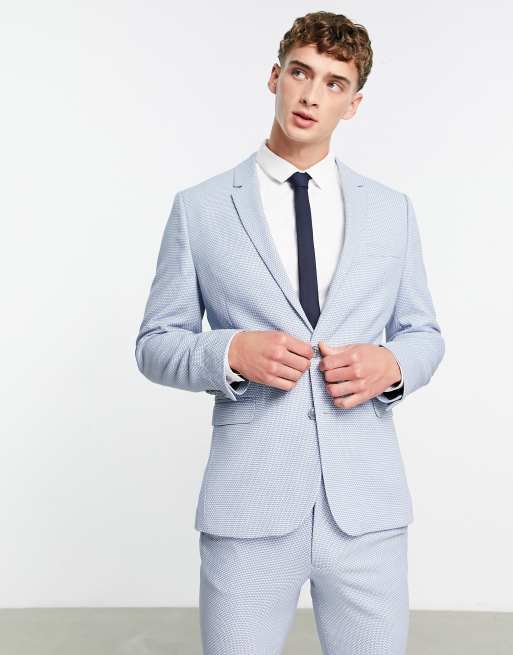 ASOS DESIGN super skinny suit jacket in powder blue