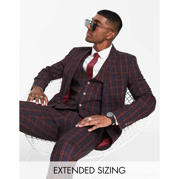 Mens tartan outlet suit jacket