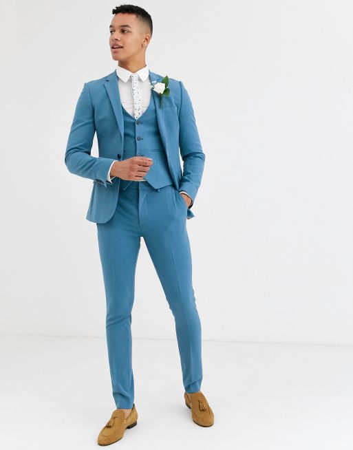 Super skinny hot sale navy suit