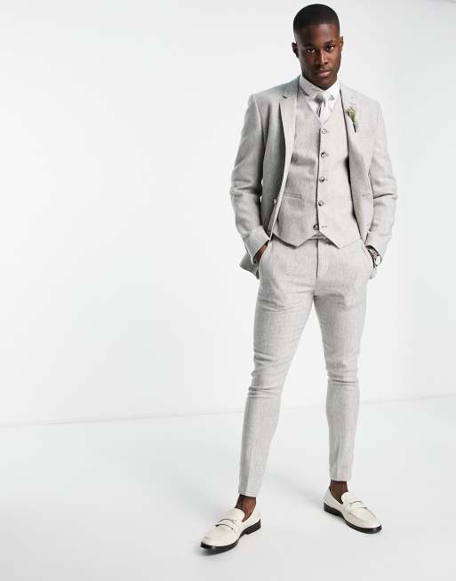 Asos mens hot sale grey suits