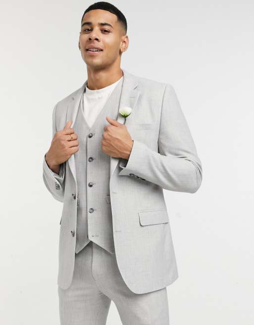 Occasions, Grey Slim Fit Wedding Suit