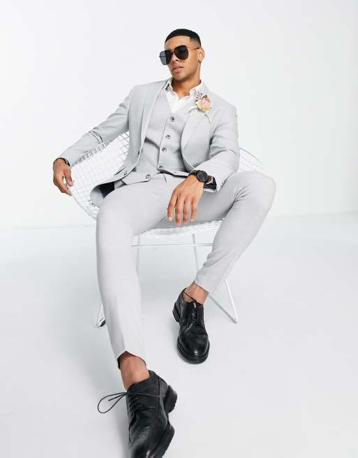 Asos light hot sale grey suit