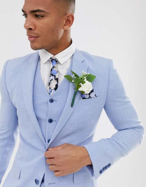 Asos light shop blue suit