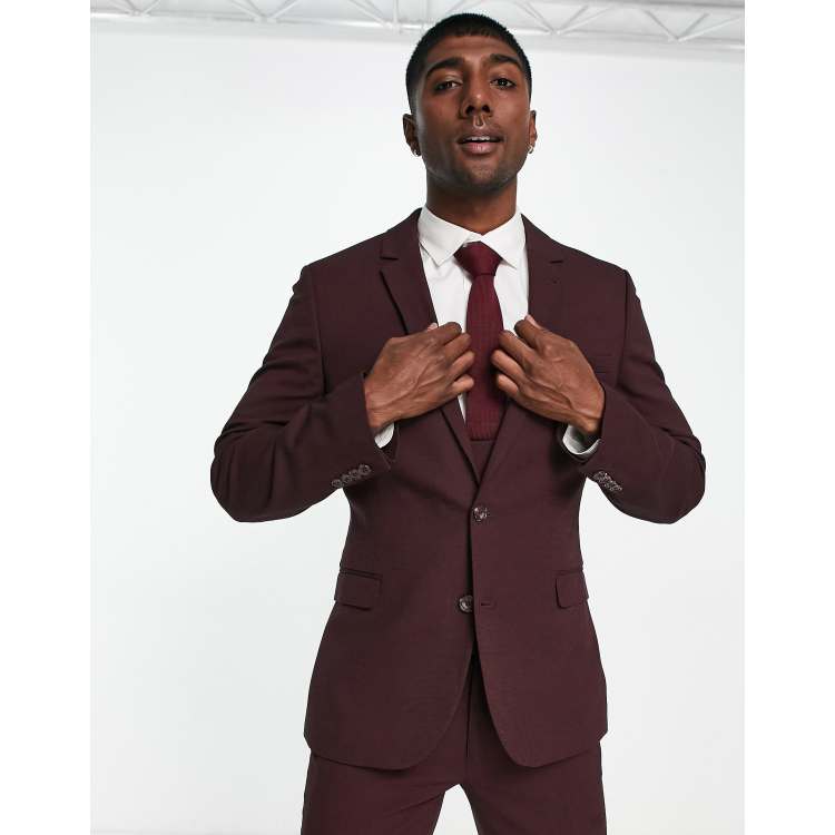 Burgundy sale suit blazer