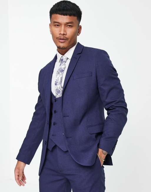 Asos design store textured slim coat