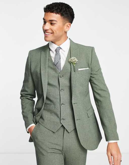 Asos mens green on sale suit