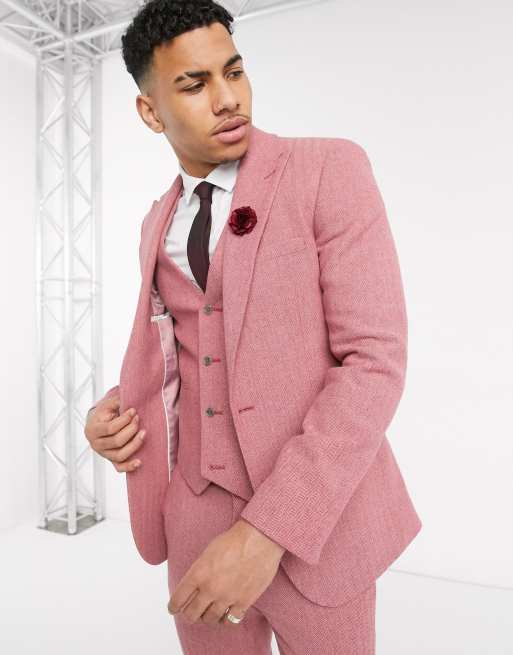 Pink coat suit sale