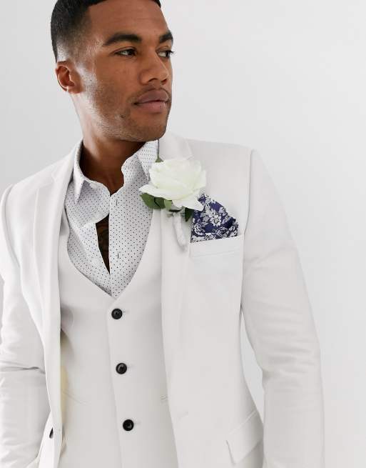 White suit jacket on sale wedding