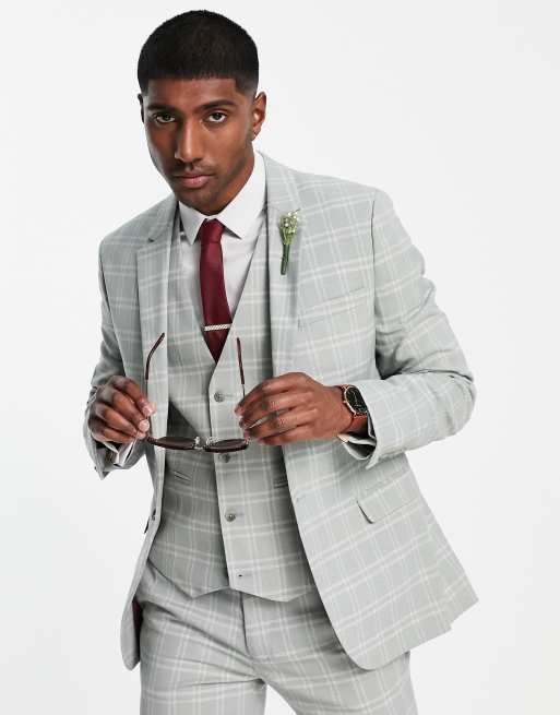 Gray on sale windowpane blazer